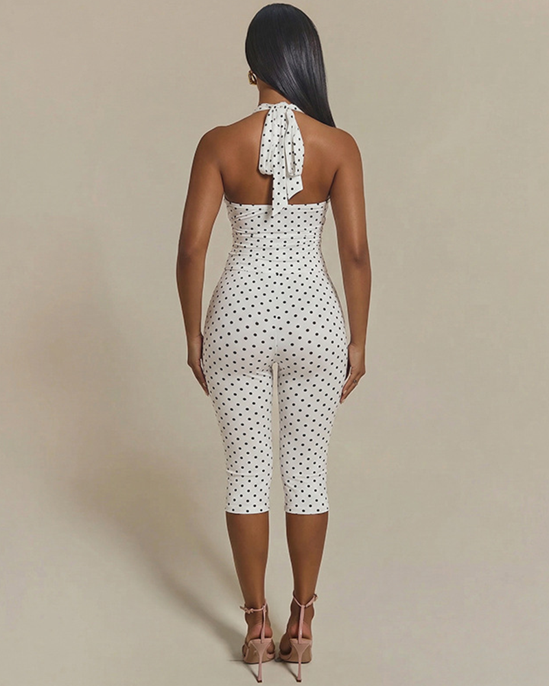 Belle Polka Dot Capri Set