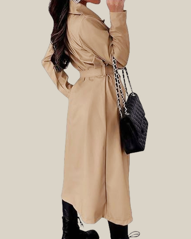 Maxi Flow Belted Trench Coat