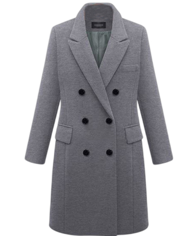 Power Move Double-Breasted Coat