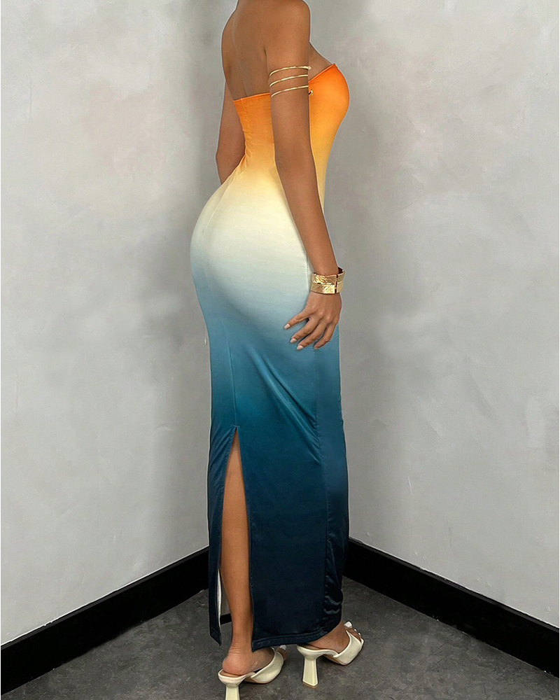 Kleid mit Print und Ombré-Effekt