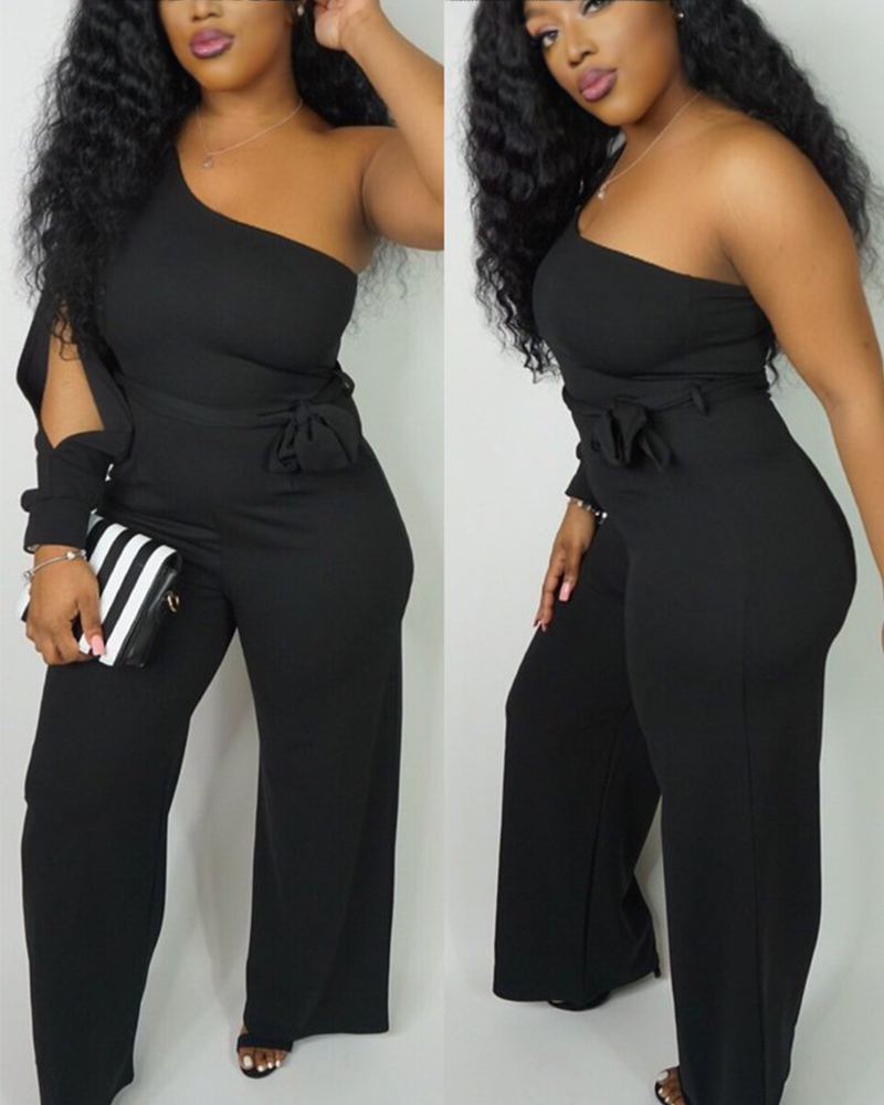Never Say Never Romper BLACK