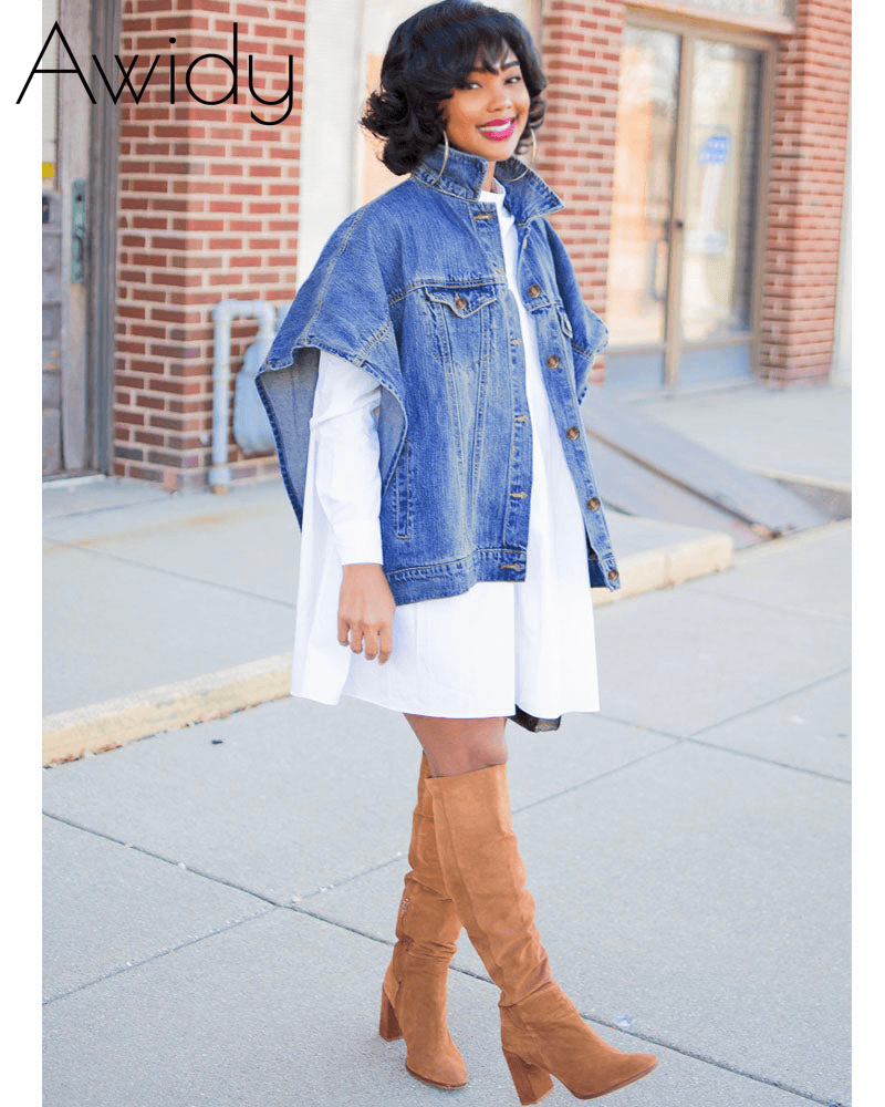 Transformer Denim Cape Jacket