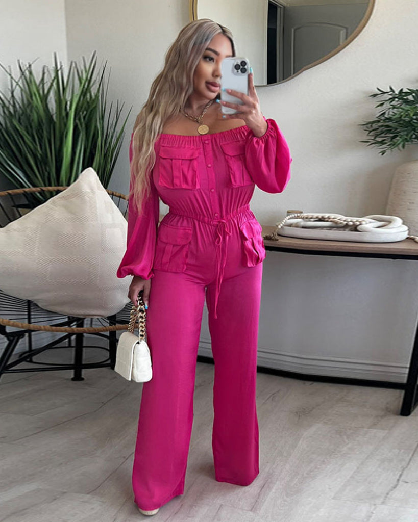 Ella Jumpsuit Rose Red
