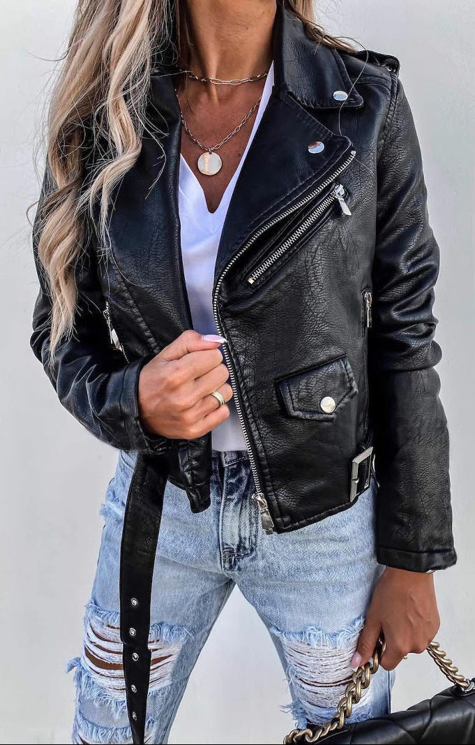 Motorcycle Short Sleeve Zipper Jacket