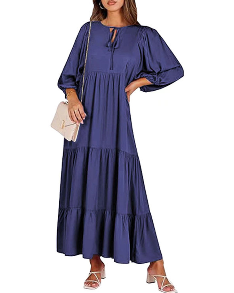 Flow With Me Maxi Dress Dark Blue