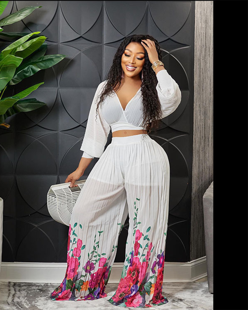 Rhonda Pants Set White