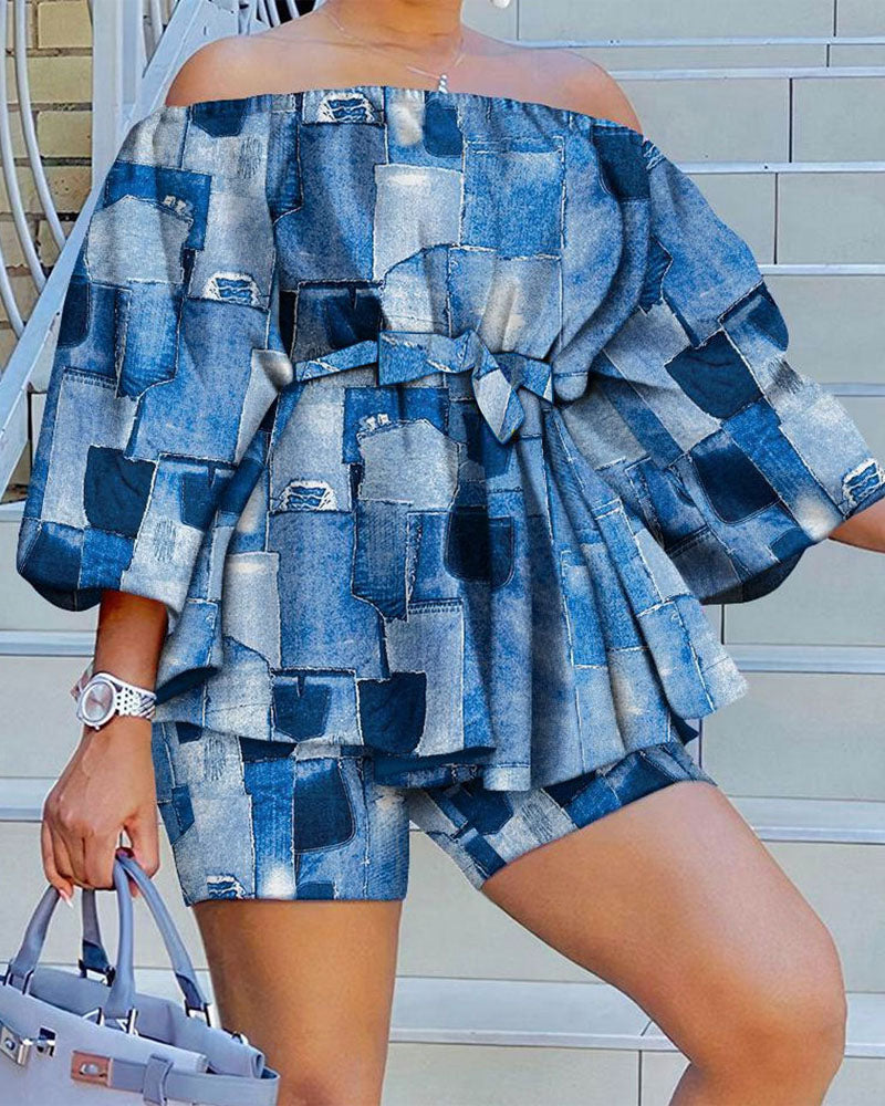 COCO SHORT SET BLUE