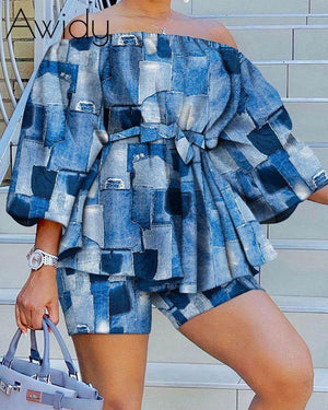 COCO SHORT SET BLUE