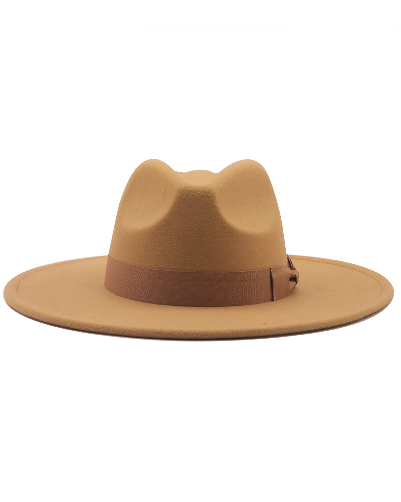 Bow Solid Color Fedora Camel