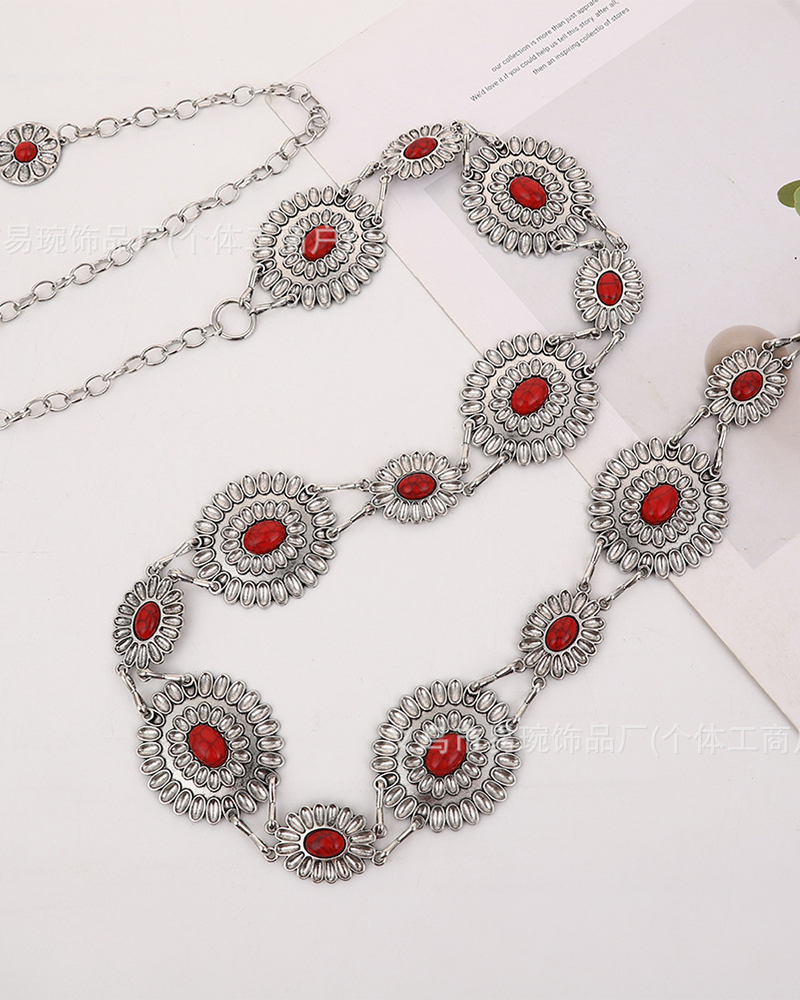 Concho Belt Red