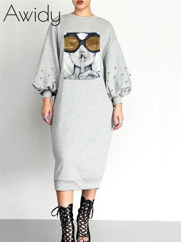 Quiet And Shine Sweatshirt Dress