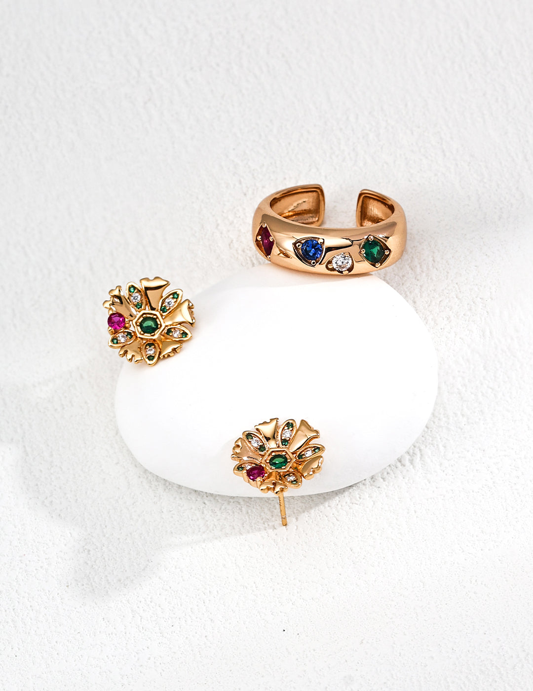 Vintage Colorful Snowflake Earrings