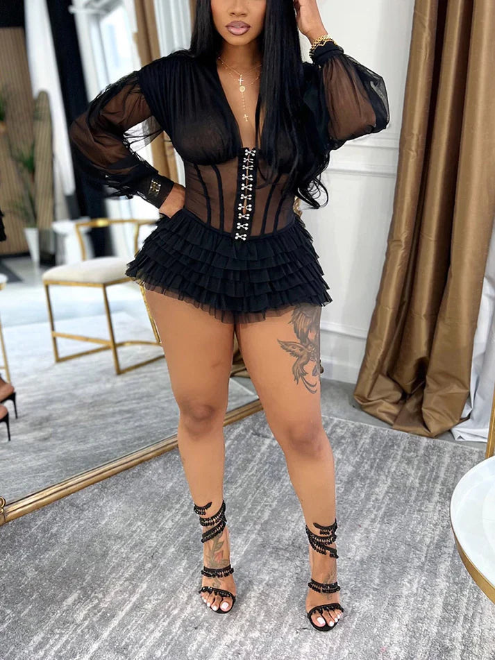 Corset Tulle Romper