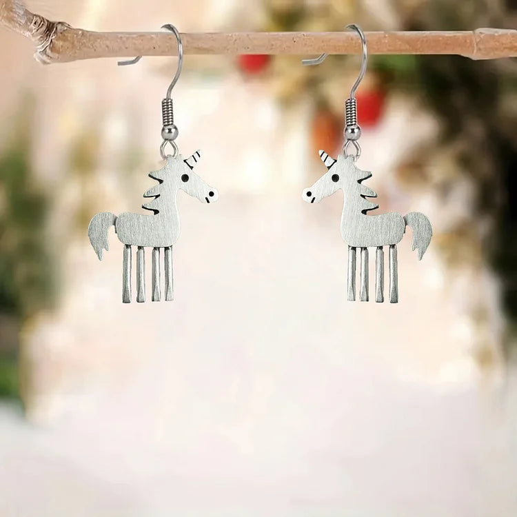 Vintage Unicorn Earrings