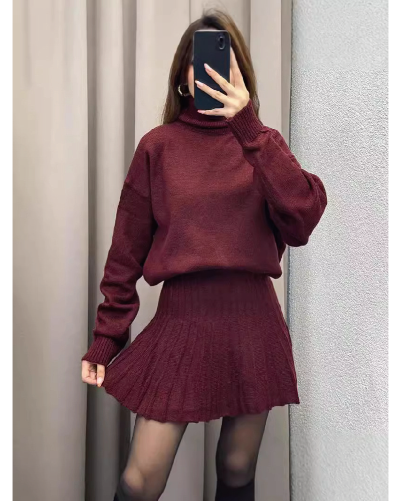 Avalee Skirt Set Burgundy