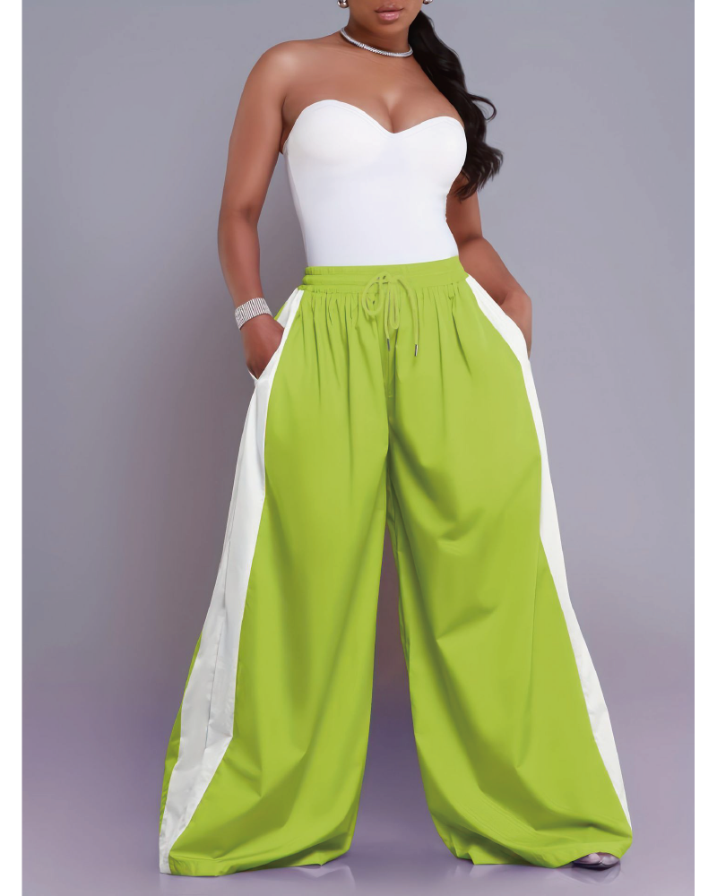 Carri Wide Leg Pants Lime
