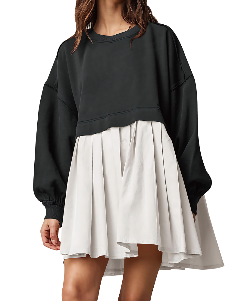 On My Way Mini Dress Black-White