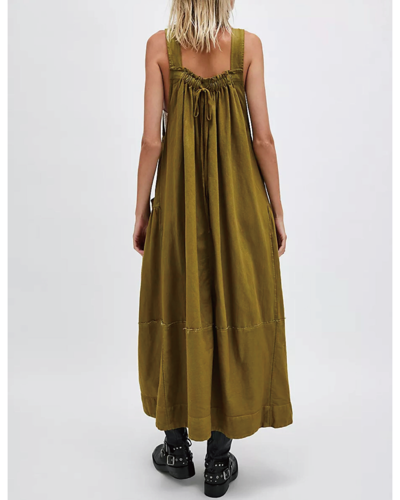 Machu Barrel Midi Dress