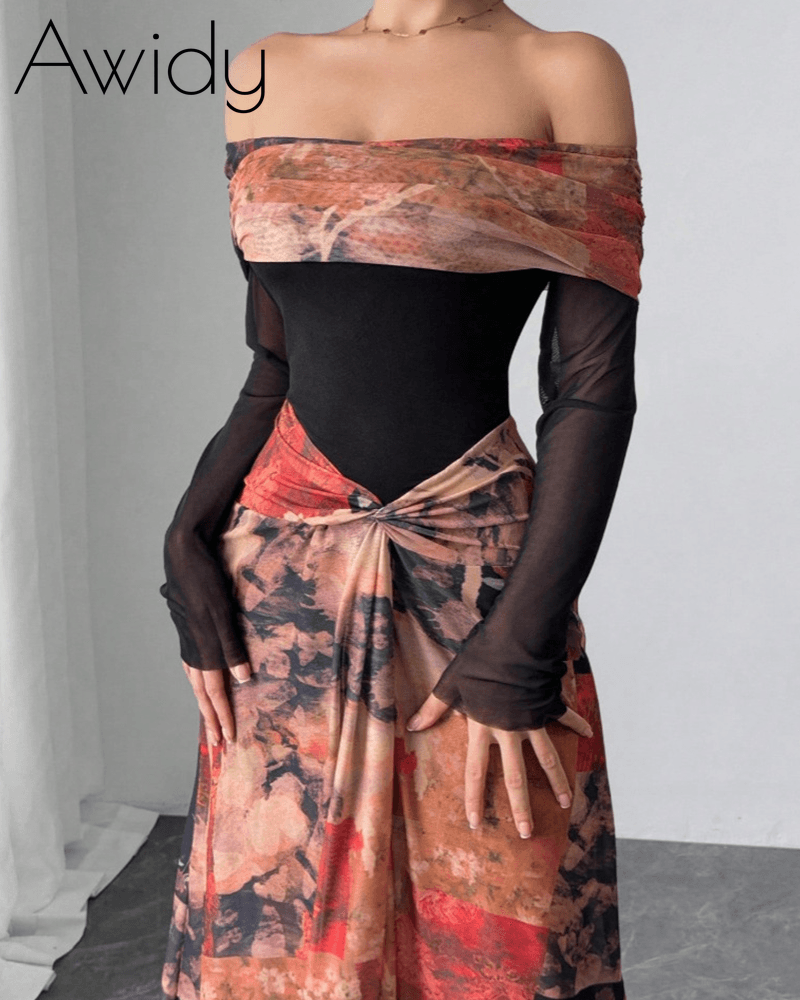 Sheer Flower Lace Dress