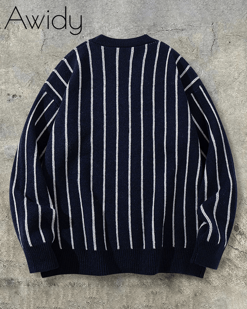 Classic Stripe Knit Cardigan
