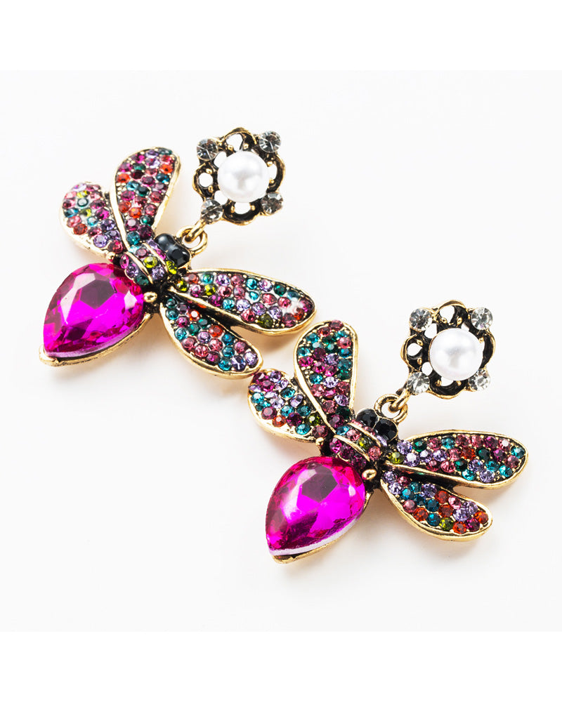 Dragonfly Earrings PINK
