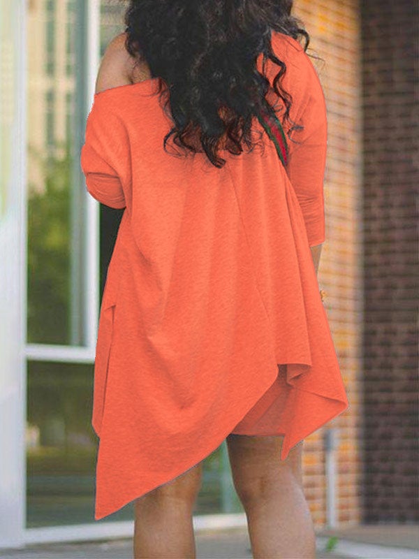 Set aus asymmetrischem Top und Bikershorts – Ausverkauf