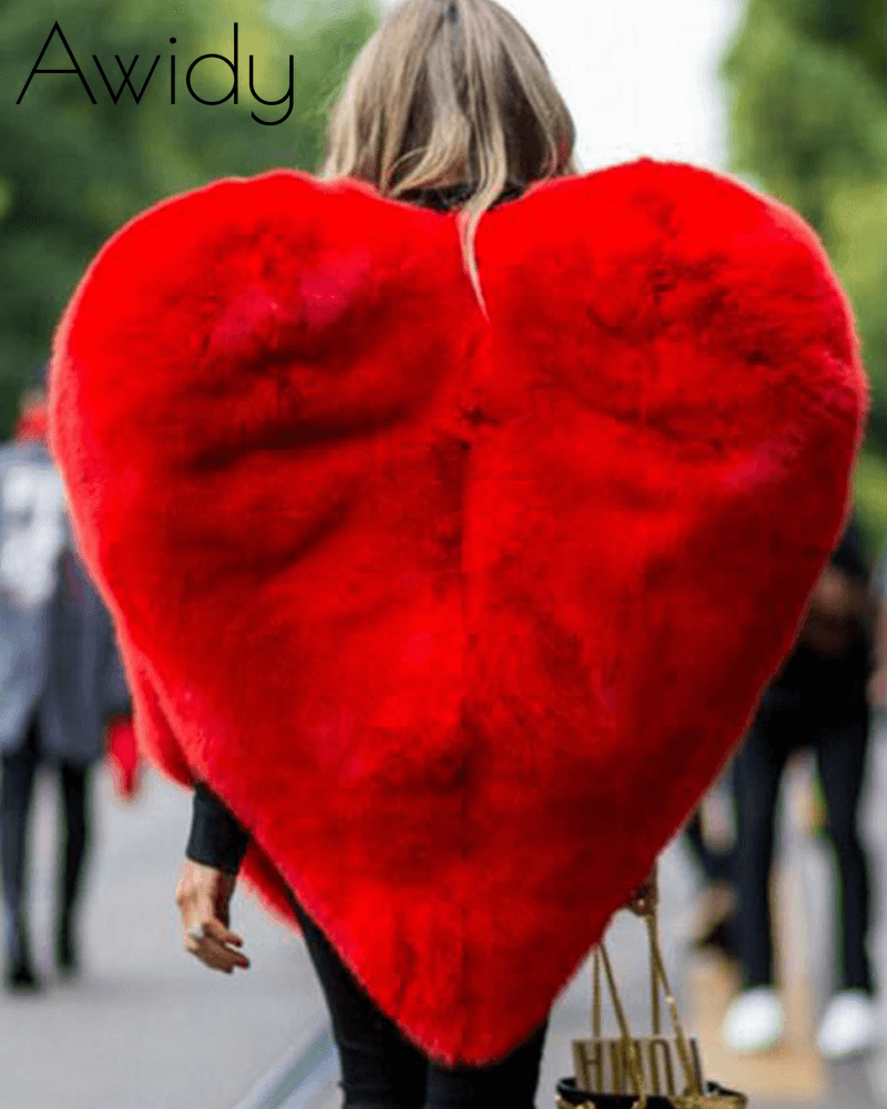 RED LOVE STATEMENT COAT