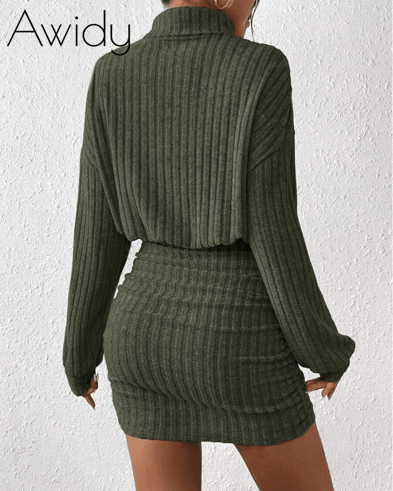 SILHOUETTE OBSESSION KNIT SWEATER DRESS