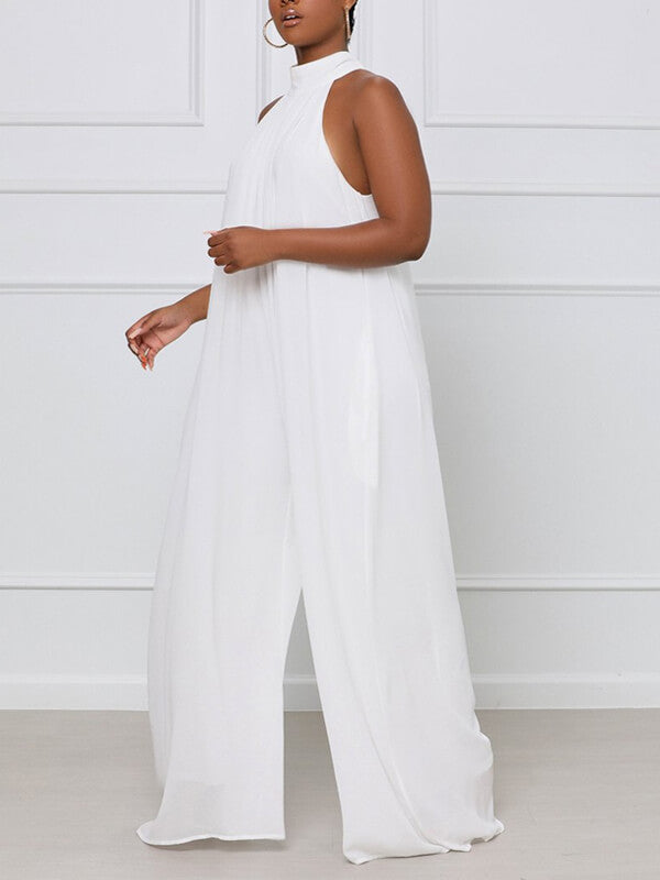 Sleeveless Chiffon Jumpsuit--Clearance