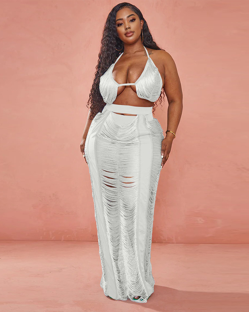 Always In Paradise Skirt Set White