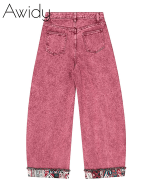 Curve Cut Barrel Jeans