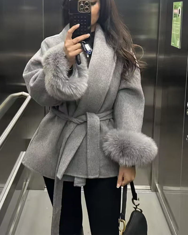 Cozy Fall Waist-Tie Coat