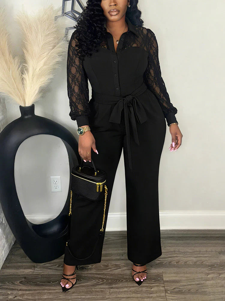 Lace Wide Jumpsuit