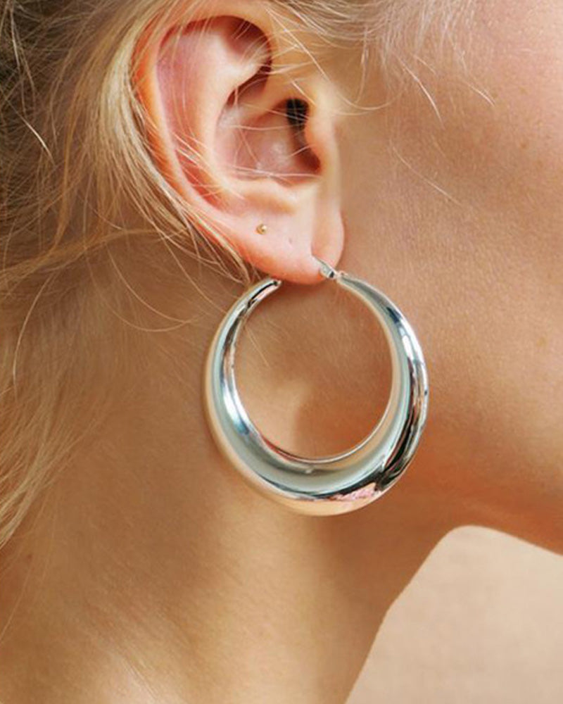 QUEEN B HOOPS SILVER