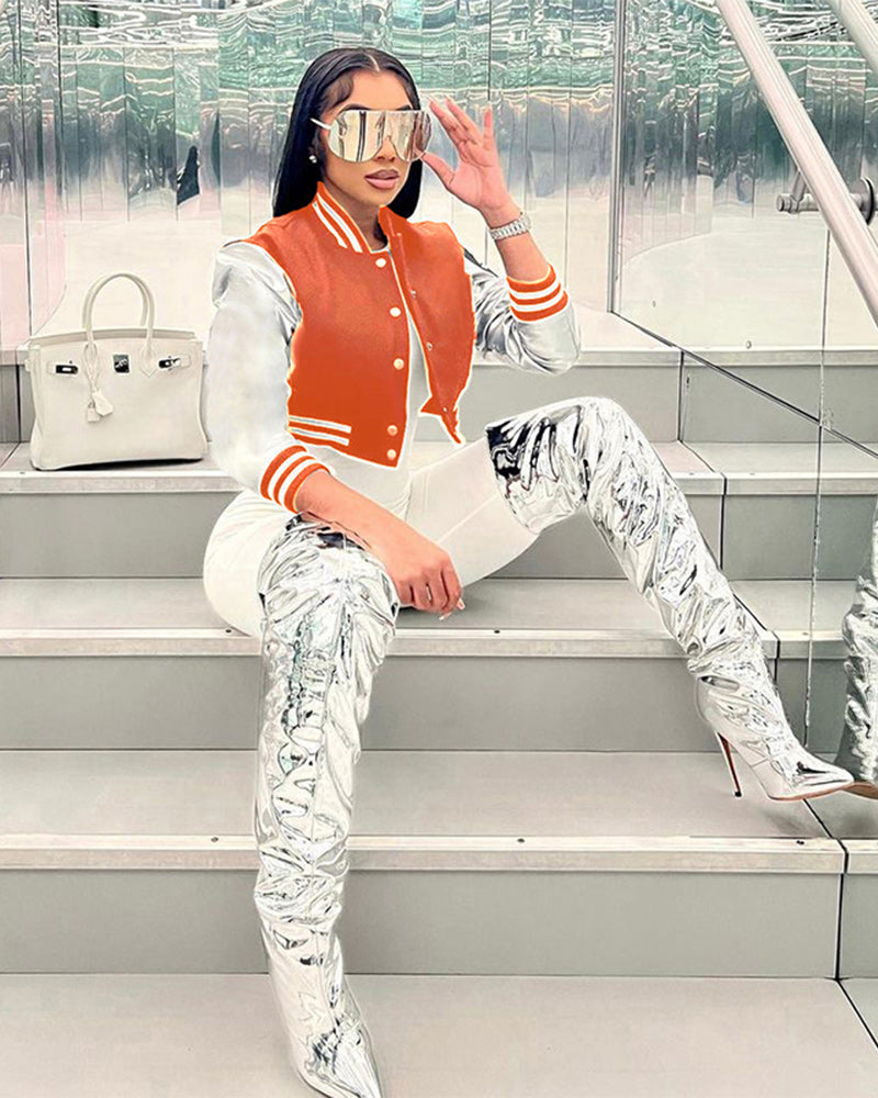 RUSH! Embroidery Jacket Orange