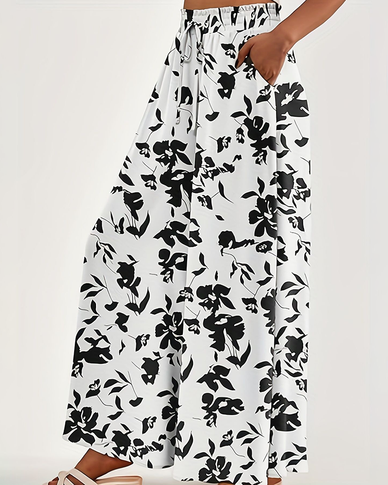 Airy Shape Palazzo Pants