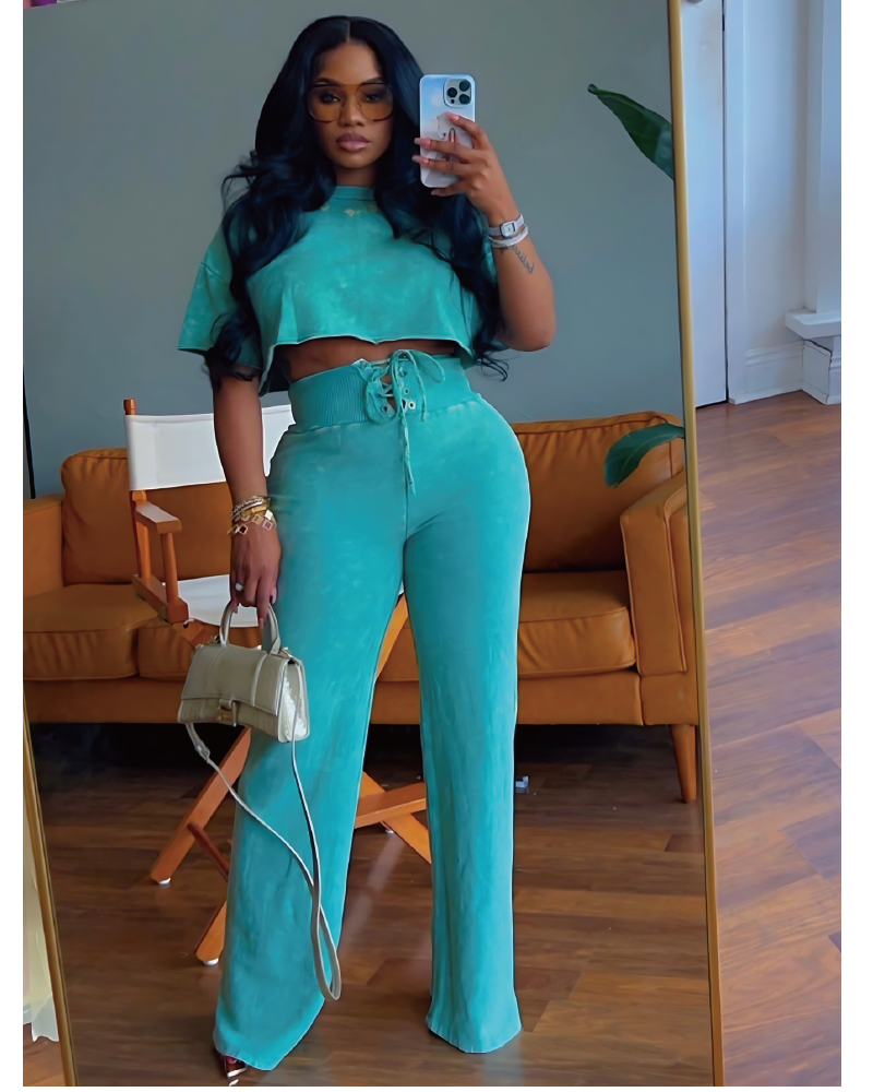 New Option Pant Set Sky Blue