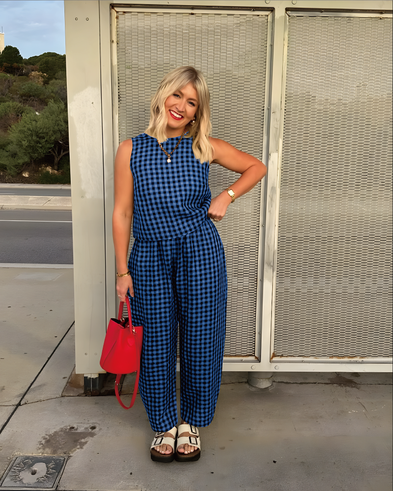 Esme Linen Set Blue L