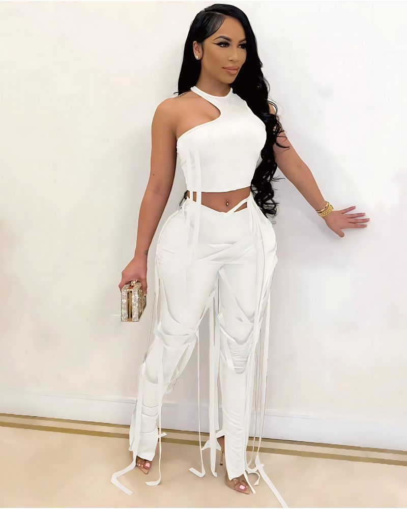 Loving This Moment pant set White