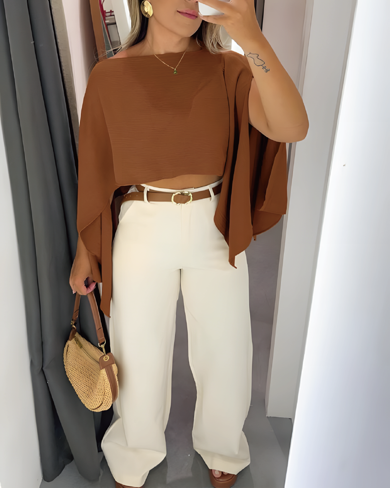 Split Sleeve Versatile Blouse