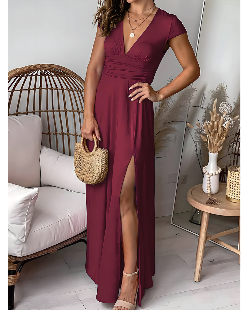 Vineyard Moments Dress Burgundy