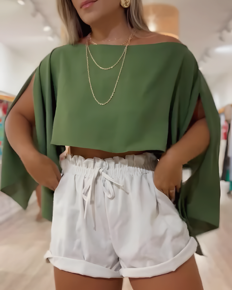 Split Sleeve Versatile Blouse
