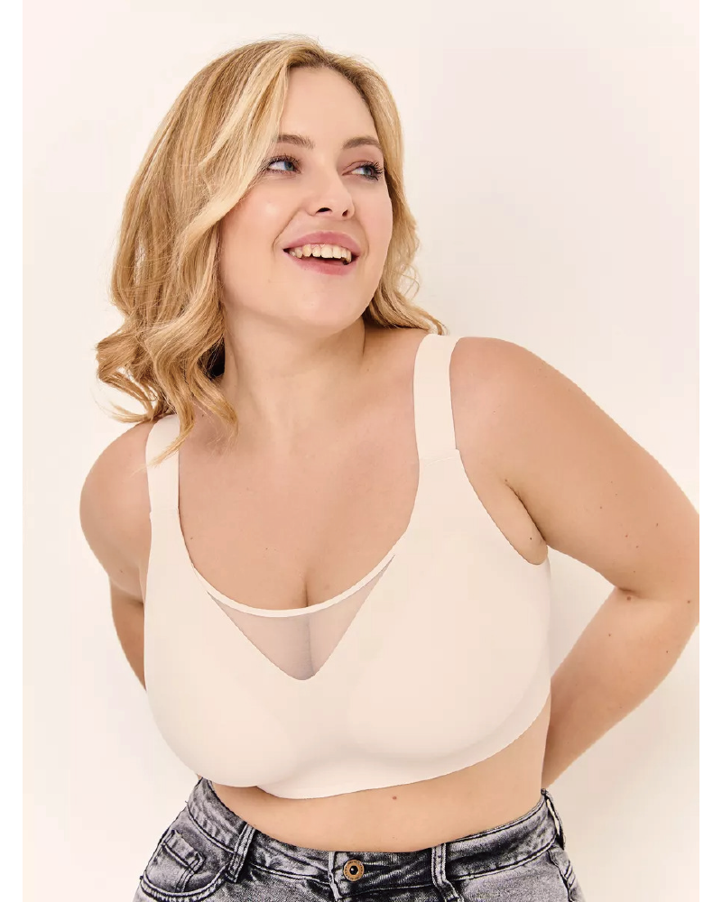 Supportive Tank Top Bra Beige