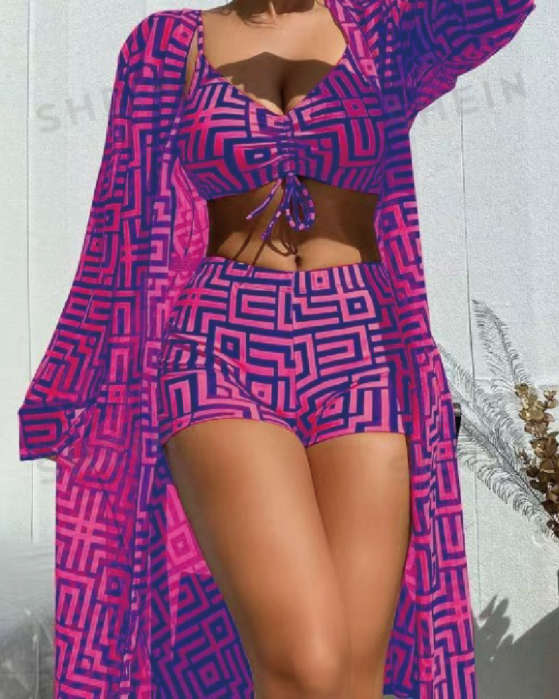 3pc Beach Visions Swim Set Purple