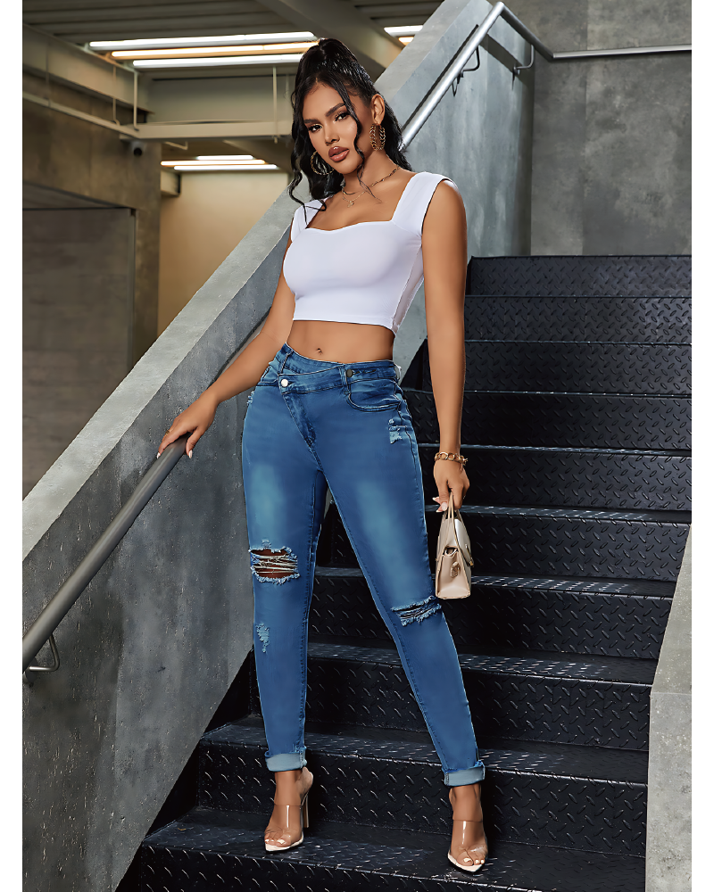 Maya Babe Jeans Dark Denim Blue