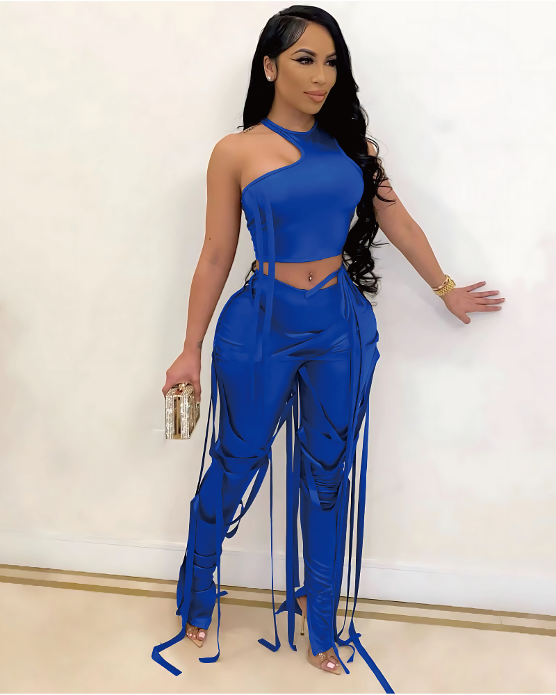 Loving This Moment pant set Blue