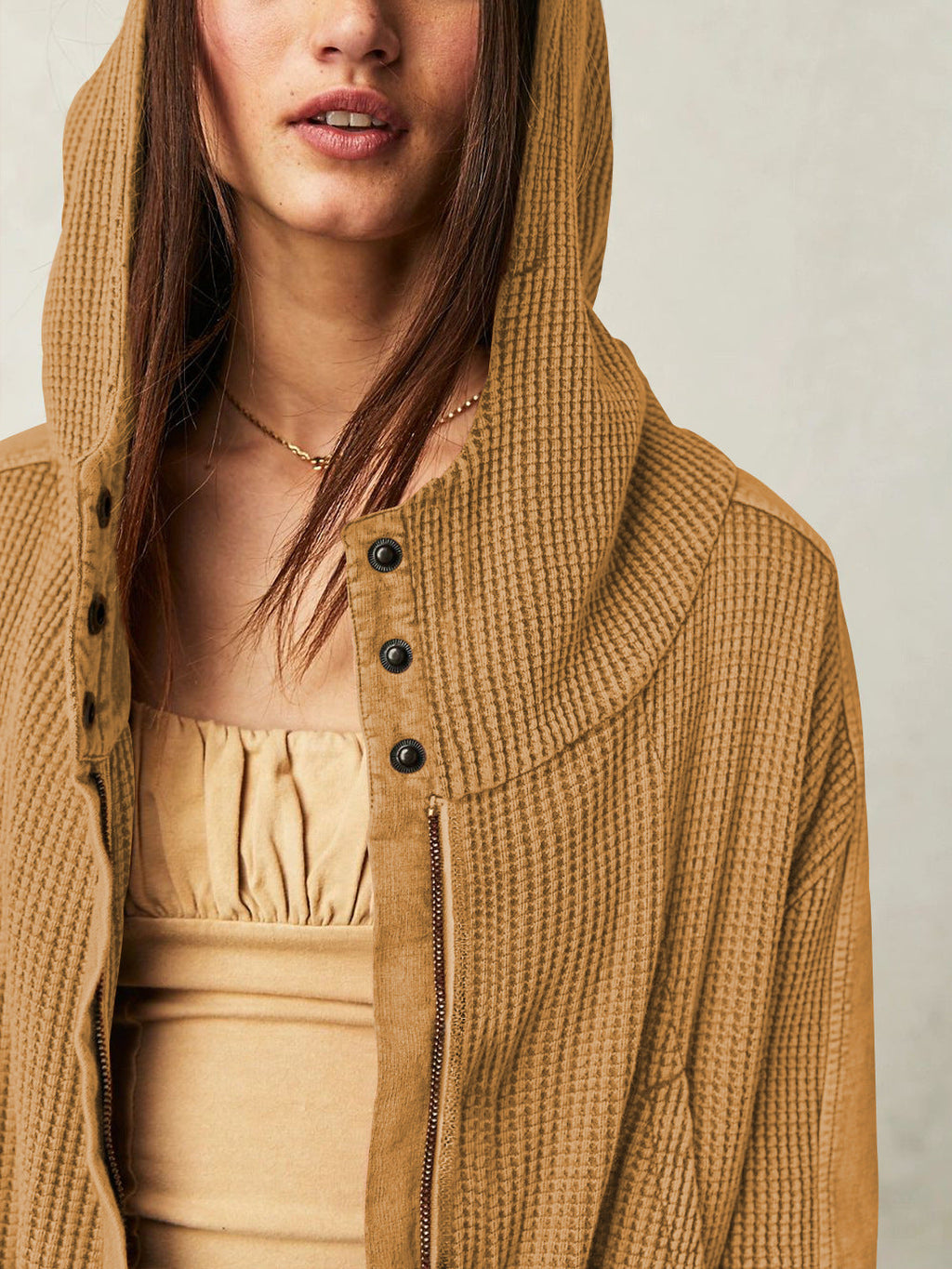Patchwork Zipper Hoodie