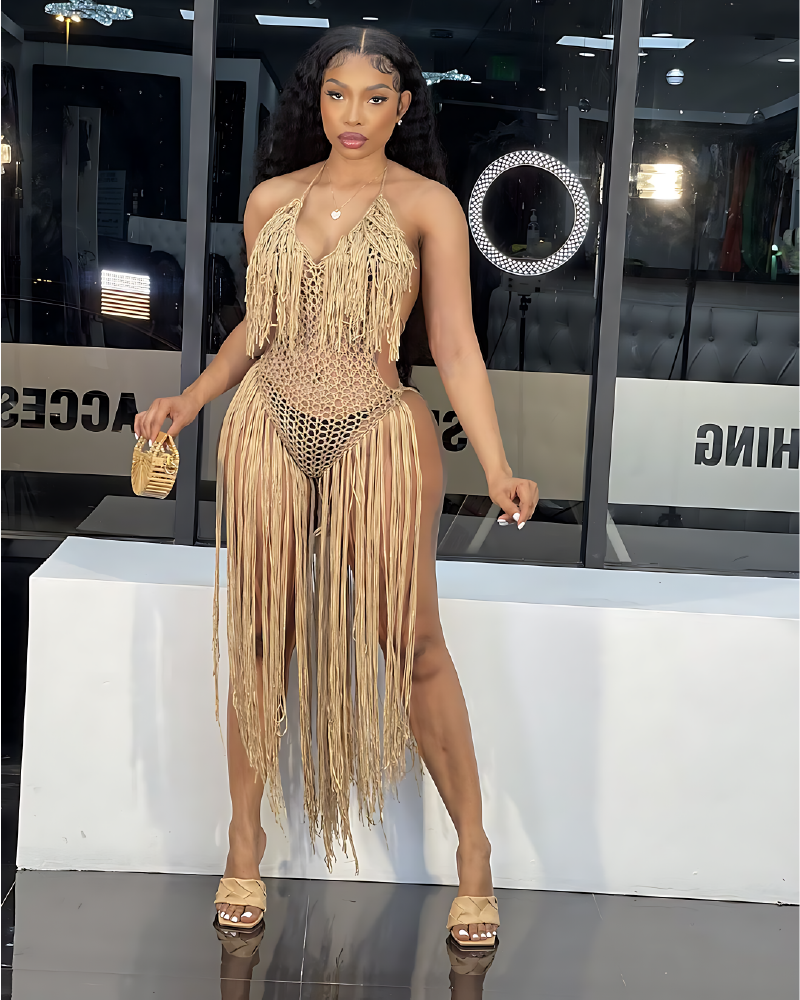 Island Oasis Dress Khaki