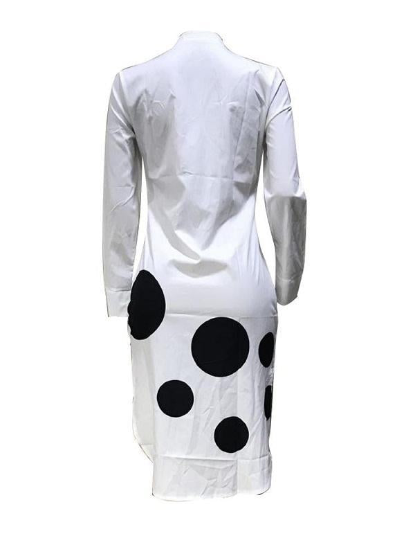 Robe chemise à pois