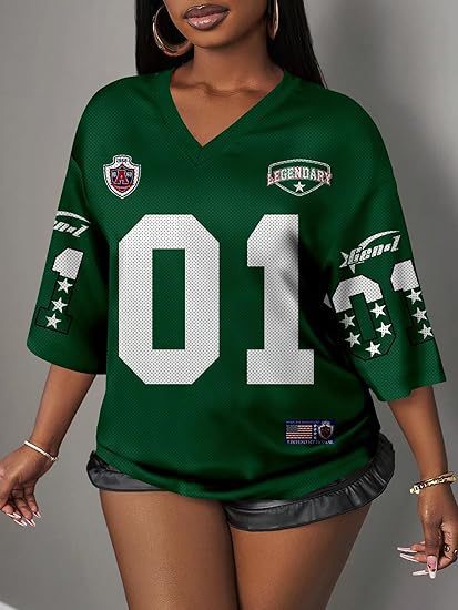 Y2K Breathable Quick-Dry Mesh V-Neck Printed Soccer Jersey
